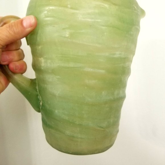 hand blown glass pitcher - Picture 7 of 9